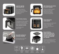 Xiaomi Heyplus Smart Air Fryer 6 L Camlı Fritöz ( Heyplus Türkiye Garantili )