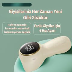 Heyplus Xiaomi Tüy Toplayacı Şarjlı 4 Hız Kademesi Çelik Bıçaklı Dijital Ekranlı
