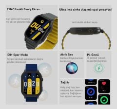 Xiaomi Heyplus S8 Akıllı Saat;           Çift Kordon-Sesli Görüşme