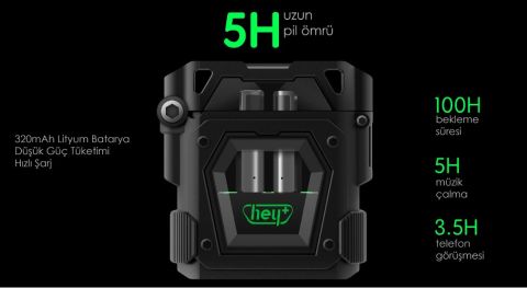 Xiaomi Heyplus P1 Metal Kasa RGB TWS Dokunmatik Bluetooth Kulaklık Versiyon 5.3