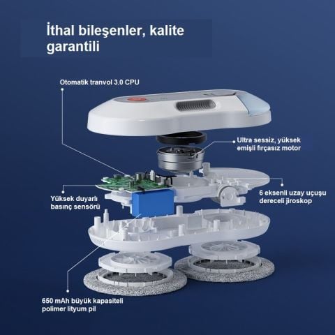Heyplus Akıllı Cam Silme Cam Temizleme Robotu Su Püskürtme Özellikli