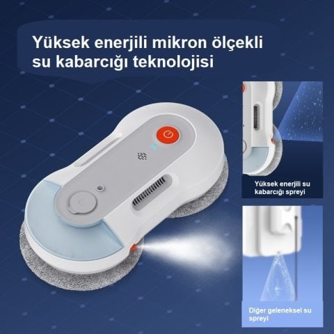 Heyplus Akıllı Cam Silme Cam Temizleme Robotu Su Püskürtme Özellikli