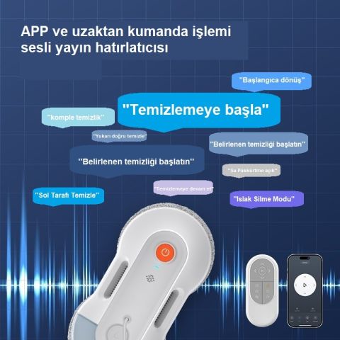 Heyplus Akıllı Cam Silme Cam Temizleme Robotu Su Püskürtme Özellikli